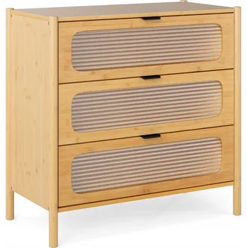 Komoda Komoda Costway 80 x 40 x 78,5 cm, odstíny hnědé