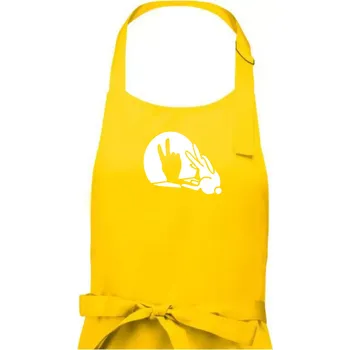Kuchyňská zástěra Zajíc stín mír - Dámská zástěra na vaření - Univerzální velikost ( Žlutá )