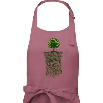 Kuchyňská zástěra Know Your Roots - Pánská zástěra na vaření - Univerzální velikost ( Starorůžová )