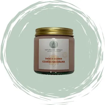 Svíčka Sójová vonná svíčka čakra sakrální Naturalna Świeca