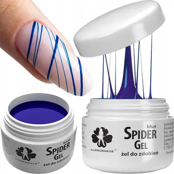 Gel na zdobení nehtů Spider Gel Modrý Blue Pavoučí síť Linky 3ml