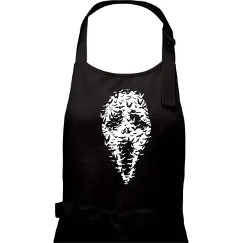 Kuchyňská zástěra Ghost Face Bats - Pánská zástěra na vaření - Univerzální velikost ( Černá )