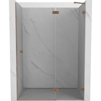 Sprchové dveře Mexen Lunar sprchové dveře otočné, pravé, 130 cm, transparentní, kartáčovaná měď - 834-130-000-65-00-P Sprchové dveře