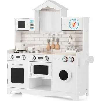 Dětská kuchyňka Dřevěná dětská kuchyňka s pračkou Hračka 78 x 29 x 93 cm