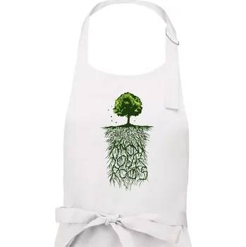 Kuchyňská zástěra Know Your Roots - Pánská zástěra na vaření - Univerzální velikost ( Bílá )