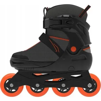 Kolečkové brusle CRIVIT Kolečkové Brusle dětské černé s oranžovou barvou velikost 37-41