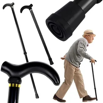 Skládací nastavitelná vycházková hůl, lehká hliníková, 90 cm