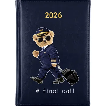 Kalendář Knižkový kalendář 2026 A5 FunnyCase modrý