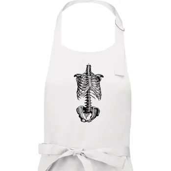 Kuchyňská zástěra Kostra těla - Pánská zástěra na vaření - Univerzální velikost ( Bílá )