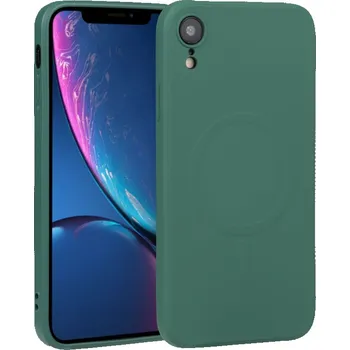 Pouzdro na mobilní telefon VSECHNONAMOBIL 118622 RUBBER MAGSAFE Silikonový kryt pro Apple iPhone XR tmavě zelený