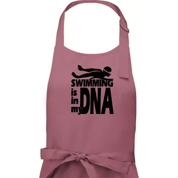 Kuchyňská zástěra Swimming is in my DNA - Dámská zástěra na vaření - Univerzální velikost ( Starorůžová )