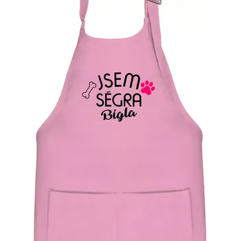 Kuchyňská zástěra Jsem ségra Bígla - Dětská zástěra na vaření - Univerzální velikost ( Růžová )