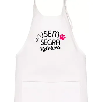 Kuchyňská zástěra Jsem ségra Retrívra - Dětská zástěra na vaření - Univerzální velikost ( Bílá )