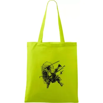 Skica ninja veverka - Taška bavlněná - 42 x 38 cm ( Limetková )