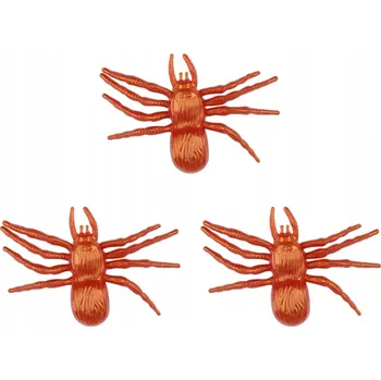 Party dekorace Umělí pavouci ORANŽOVÍ PAVOUCI 3 ks pavouk hračka DEKORACE HALLOWEEN