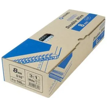 Vázací hřbet Drátěné hřbety 3/8&quot; / 3:1 / 8 mm - bílé (CL8-bile)