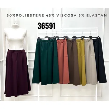 Dámská sukně Trendy MIDI sukně Lamiar 36591 barva: hnědá-fango