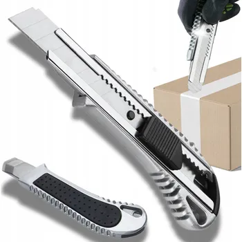 Pracovní nůž NŮŽ NA TAPETY ODLAMOVACÍ ČEPEL KOVOVÝ NŮŽ 18 MM