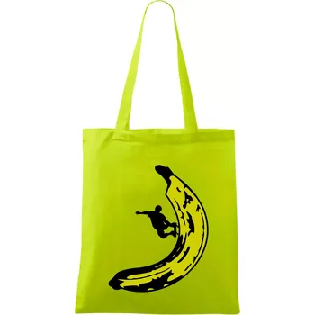 Skateboardista na banánu - Taška bavlněná - 42 x 38 cm ( Limetková )