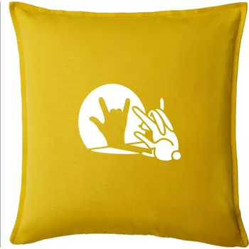 Polštář Zajíc stín rock - Polštář 50x50 - 50x50 - Pouze potah ( Žlutá )