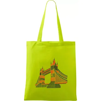 Tower bridge symboly - Taška bavlněná - 42 x 38 cm ( Limetková )