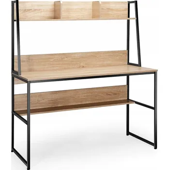 Psací stůl Obdélníkový psací stůl Costway 120 x 57 x 140 cm, odstíny hnědé