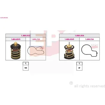 Těsnění motoru Termostat, chladivo EPS 1.879.991KK