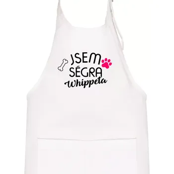 Kuchyňská zástěra Jsem ségra Whippeta - Dětská zástěra na vaření - Univerzální velikost ( Bílá )