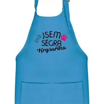 Kuchyňská zástěra Jsem ségra Krysaříka - Dětská zástěra na vaření - Univerzální velikost ( Světlý tyrkys )