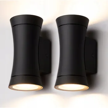 Venkovní osvětlení VENKOVNÍ NÁSTĚNNÉ SVÍTIDLO ZAHRADNÍ FASÁDNÍ LAMPA 2xGU10 LED NAHORU A DOLŮ 2 KS