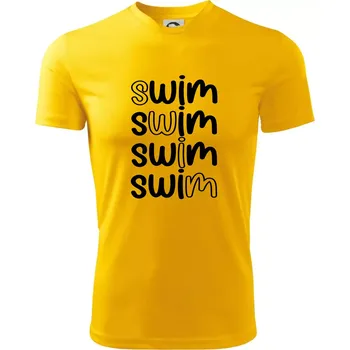 Pánské tričko Swim nápis - Pánské triko Fantasy sportovní (dresovina) - 2XL ( Žlutá )