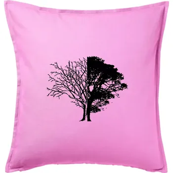 Polštář Life And Death tree - Polštář 50x50 - 50x50 - Pouze potah ( Růžová )