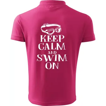 Pánská košile Keep calm and swim on - Polokošile pánská Pique Polo 203 - M ( Purpurová )