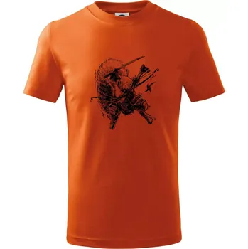 Chlapecké oblečení Skica ninja veverka - Tričko dětské bavlněné - 122 cm/6 let ( Oranžová )