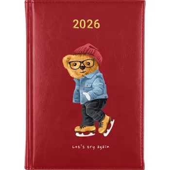 Kalendář Knižní kalendář 2026 A5 FunnyCase červený