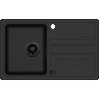 Granitový dřez Granitový dřez Helika NOTUS SQ101 černá edice