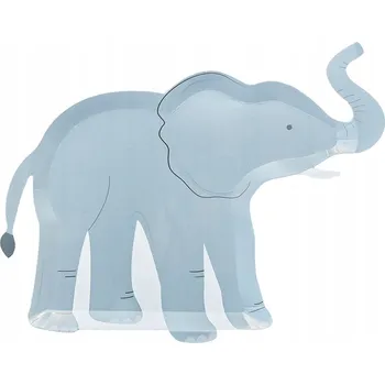 Talíř Gingerray Papírové talířky Slon ve tvaru slona, 8 ks