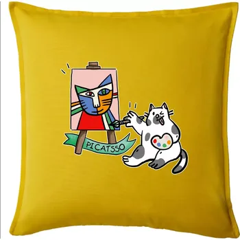 Polštář Picatsso - Polštář 50x50 - 50x50 - Pouze potah ( Žlutá )