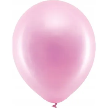 Balónek Balónky Rainbow RŮŽOVÉ 30 cm metalizované 10 Ks