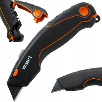 Pracovní nůž WAART Nůž s trapézovou čepelí, hliníkové pouzdro, pogumovaná čepel SK4