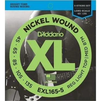 Hudební nástroj D'Addario EXL165-5 Struny pro 5-strunnou baskytaru