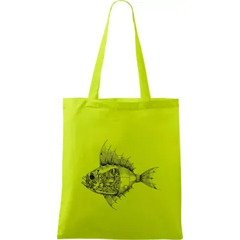 Steampunk ryba - Taška bavlněná - 42 x 38 cm ( Limetková )
