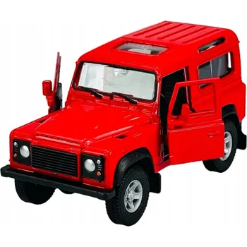 autíčko WELLY LAND ROVER DEFENDER ČERVENÝ 1:34 NOVÝ KOVOVÝ MODEL 42392