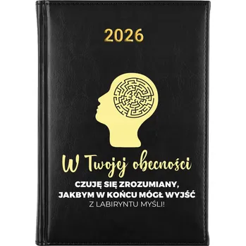 Kalendář Knižní kalendář 2026 A5 FunnyCase černý