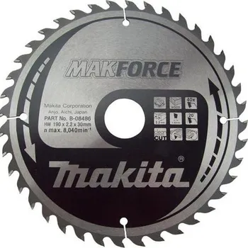 Příslušenství k nářadí Pilový kotouč MAKITA MAKFORCE 190 x 30 mm 40 zubů B-32340