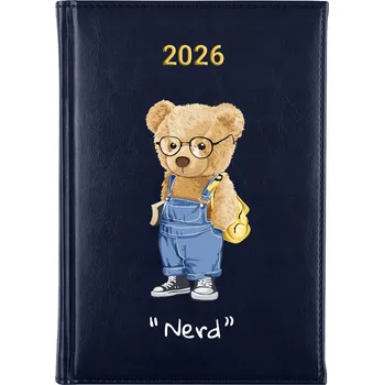 Kalendář Knižkový kalendář 2026 A5 FunnyCase modrý