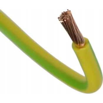 elektrický kabel Vodič Elektrokabel jednožilový ohebný žluto-zelený 16 mm2 1 m