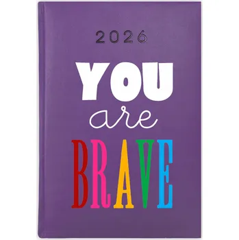 Kalendář Knihový kalendář 2026 A5 fialový