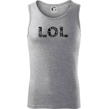 LOL nápis - Tílko pánské Core - XL ( Tmavě šedý melír )