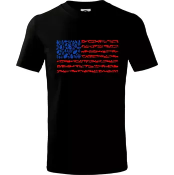 USA vlajka - zbraně - Tričko dětské bavlněné - 98 cm / 2 roky ( Černá )